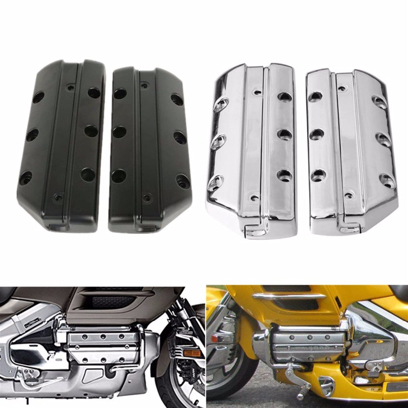 Crankcase Fit For Honda Goldwing 1800 GL1800 2001-2017 2003 2008 2013 2015 Motorcycle Accessories Valve Cover Cylinder Engine Crankcase(StyleA (matte black
