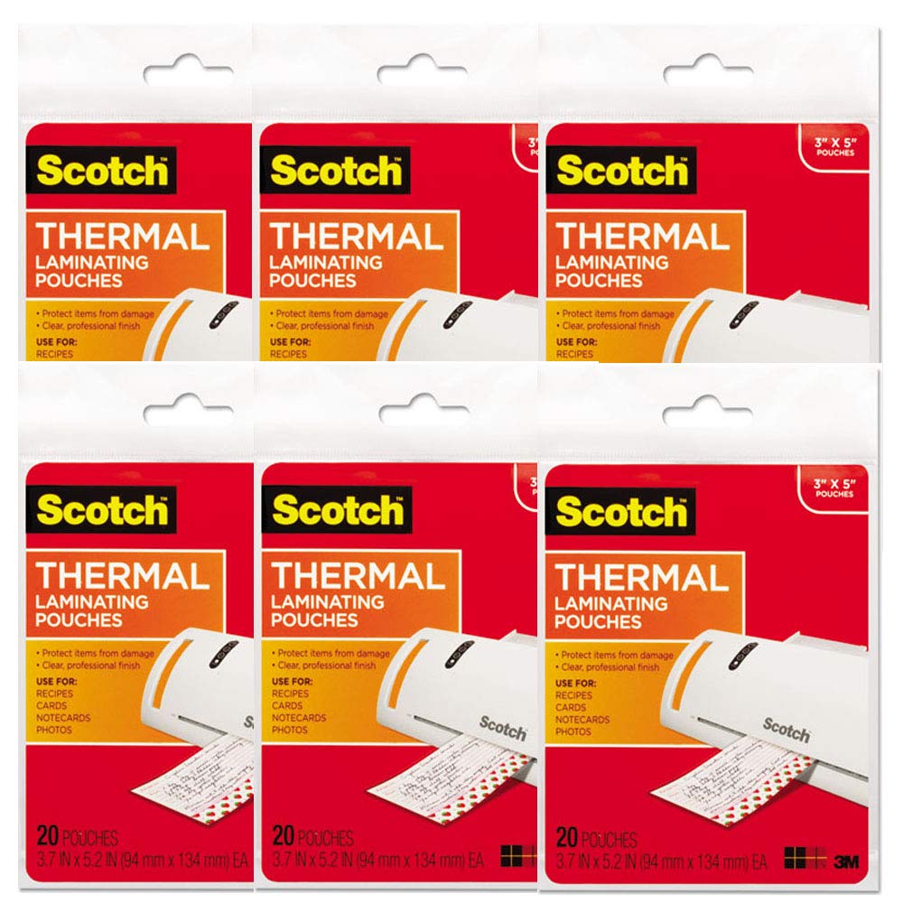 Pochettes de plastification Scotch 3M Tp5902-20 film thermique 9,5x13,5cm pour plastifieuse à chaud