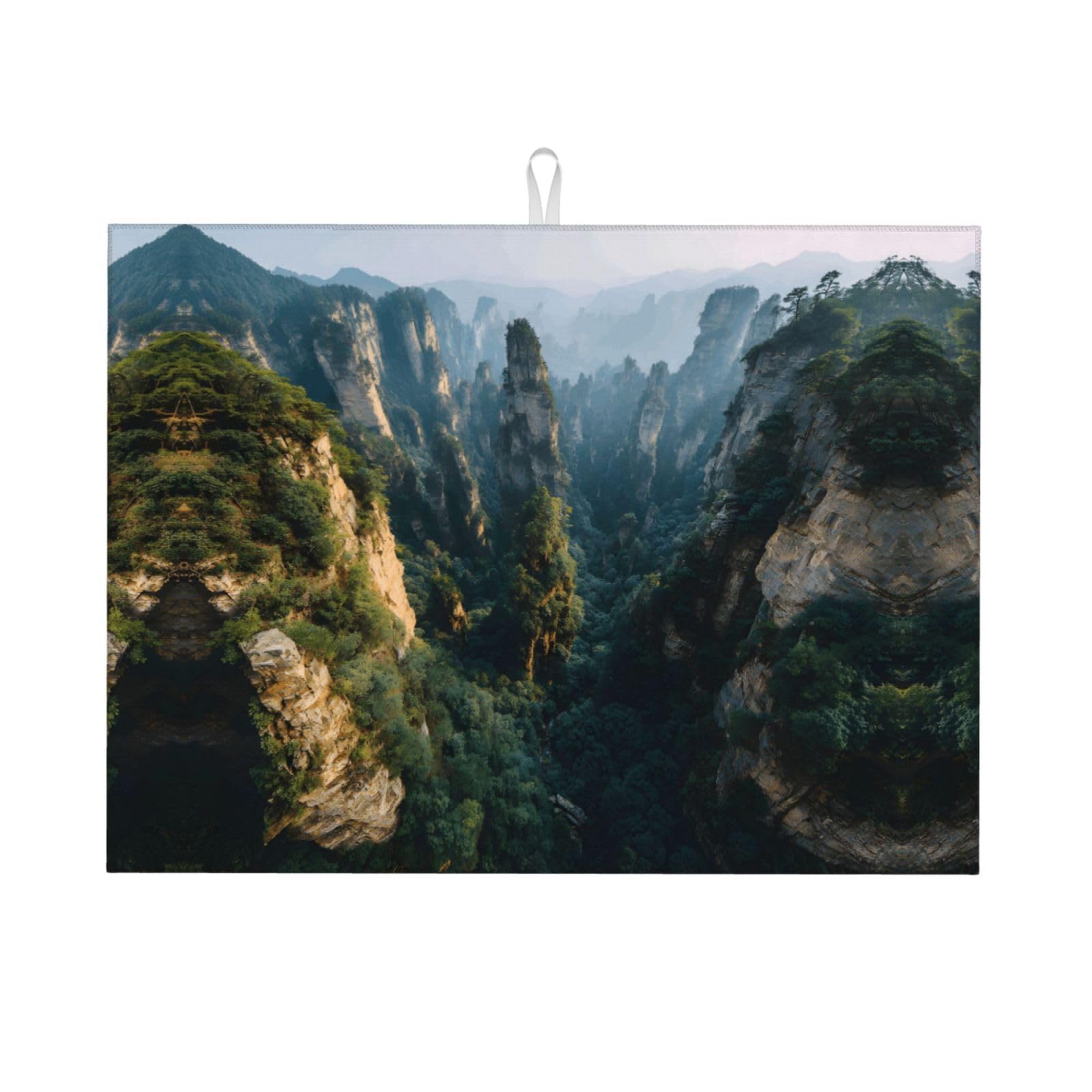 Mountainprint Dish Drying Mat, Microfiber Dry Pad, Quick-Drying Dish Drainer Board Mat For Kitchen Counter-Top Tabletop Accessories,24x18 Inch