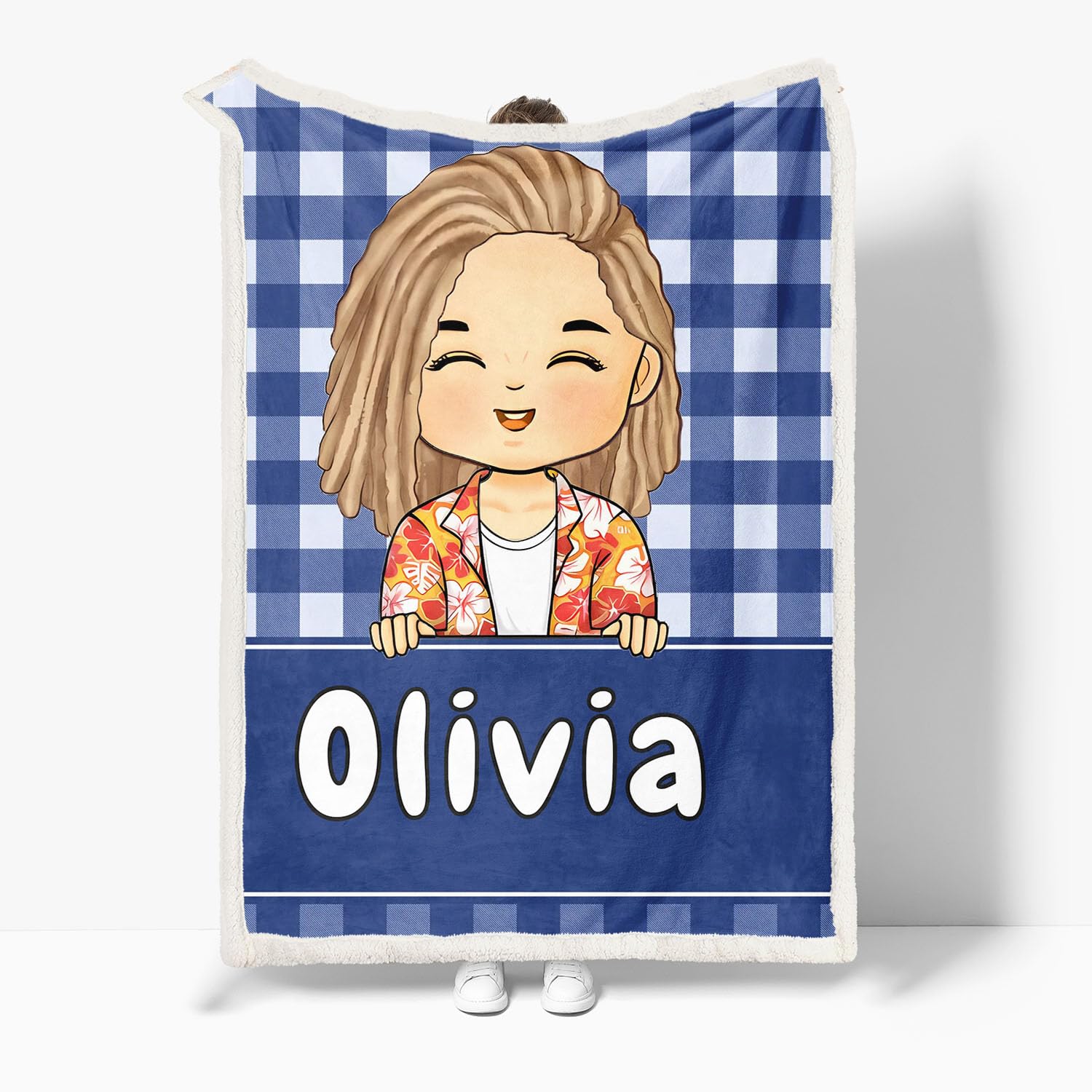 Manta personalizada con nombres, manta de anime para niñas con nombres, hermanas individuales, manta mullida y cálida para sofá para niños y niñas (A, 150 x 200 cm)