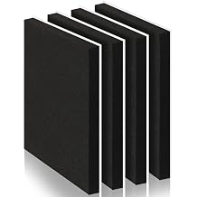 4 Pcs 1" Thick Foam Padding Sheet with Adhesive Backing 16 x 12 Inches Self Stick Neoprene Insulation Foam Sheet Black for Furniture Cars Speakers