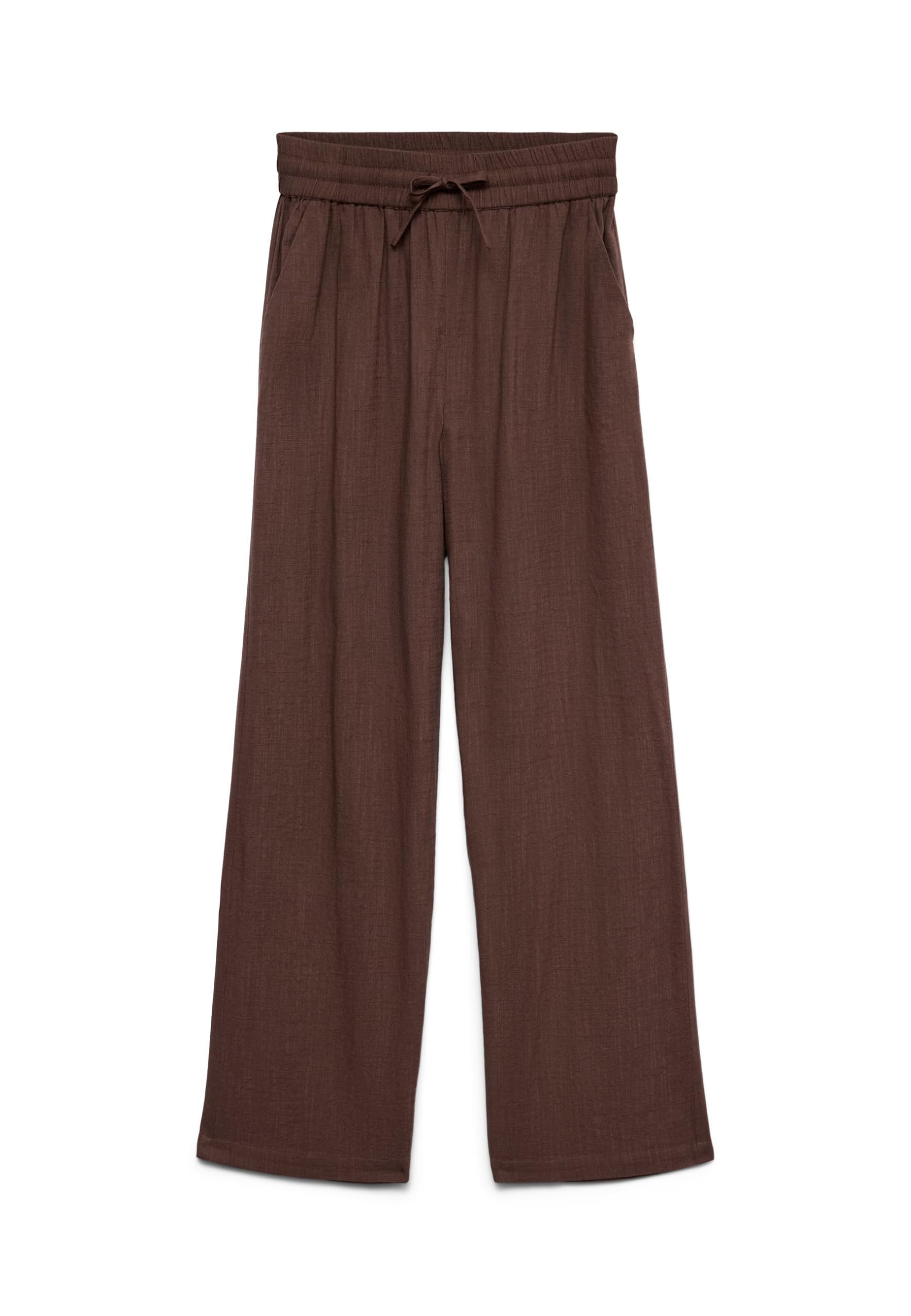 VERO MODA Trousers VMCAIA Mid Waist Trousers XS, Chocolate Martini, XS