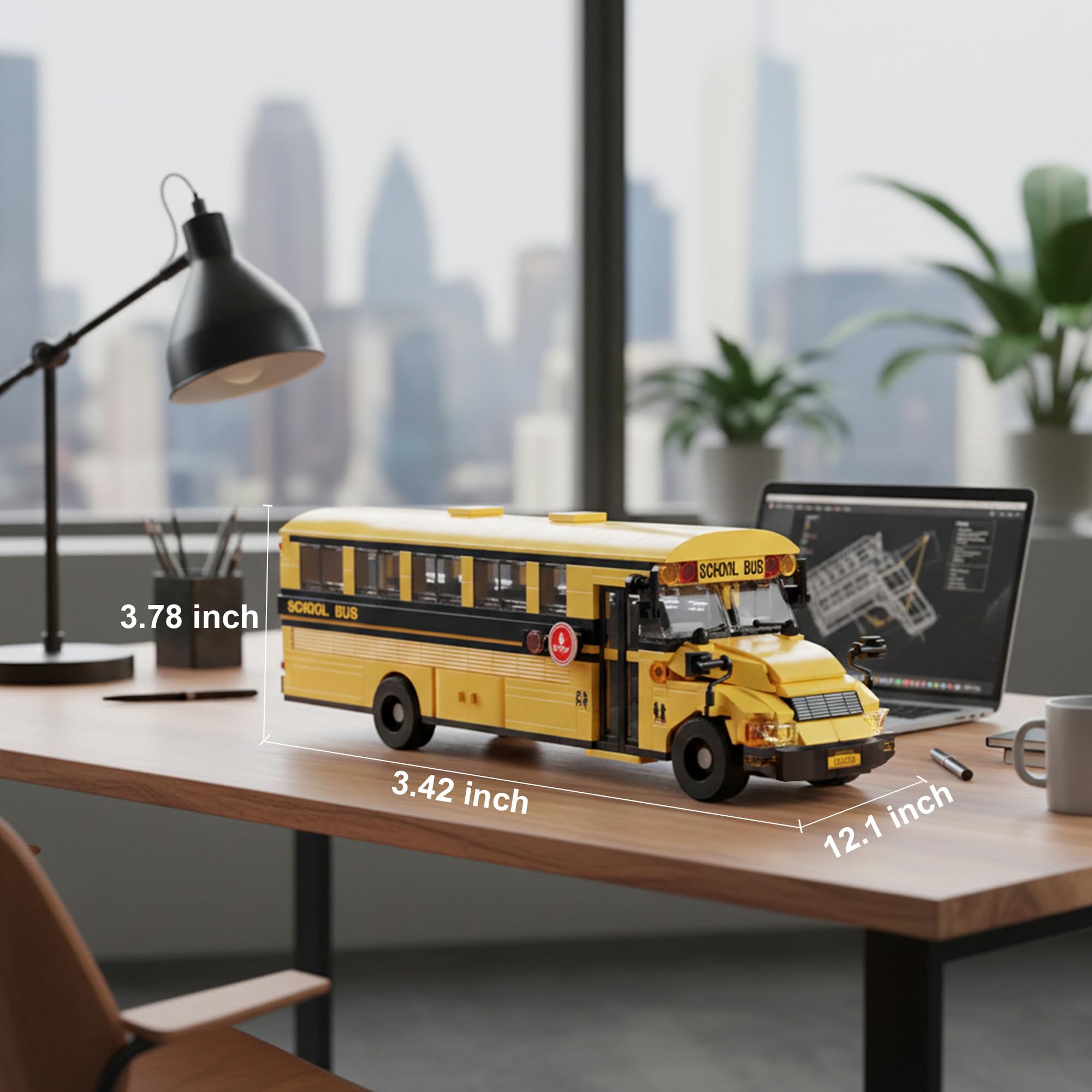 Mavo brix Set di Costruzioni Autobus Scolastico, Modello Educativo STEM, Compatibile con Lego, Autobus Giallo per il Trasporto Scolastico, Regalo per Adulti e Ragazzi 14+, 788 Pezzi