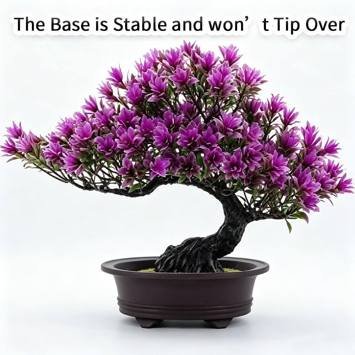 Fausse Plante Bonsaï avec Pot, Plantes Décoratives, Faux Arbre sans Eau | Arbres topiaires artificiels, fausse plante bonsaï, fausse plante for entrée, chambre à coucher, Table à thé(Grass Green)