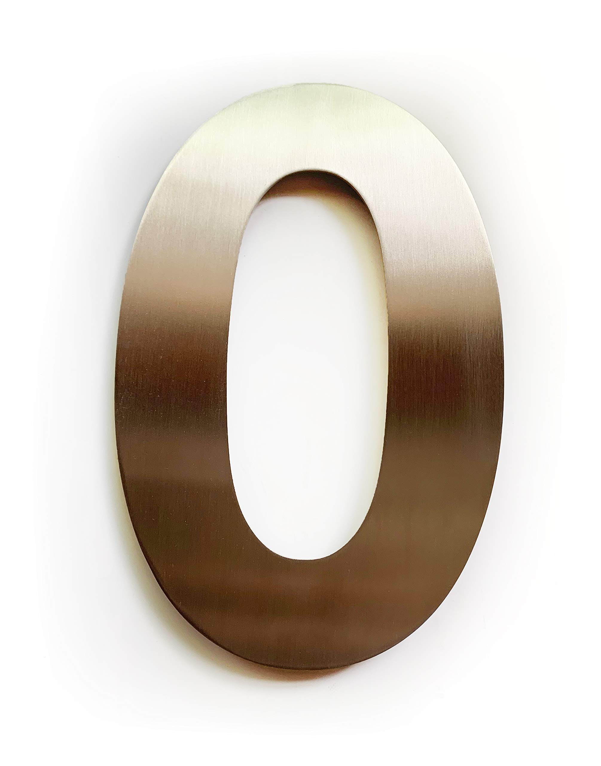 LARGE Brushed Stainless Steel House Numbers (10" Tall) All Numbers 0-9 A B C #0