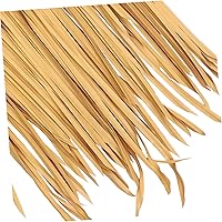 Vista 8 de 4 techos de paja artificiales para decoración de jardín, paneles de paja de simulación, techos de paja resistentes al fuego para paisajismo