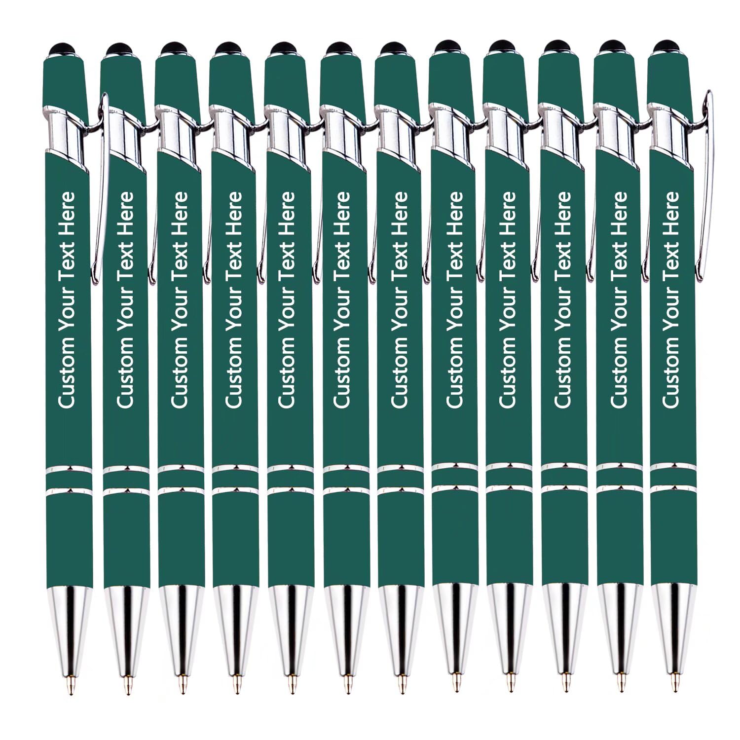 TAISGONGBY Personalised Pens with Free Engraving,Customized Stylus Ballpoint Pens with Your Name,Text,Message for Business,Graduation,Anniversaries Pens 96 Packs