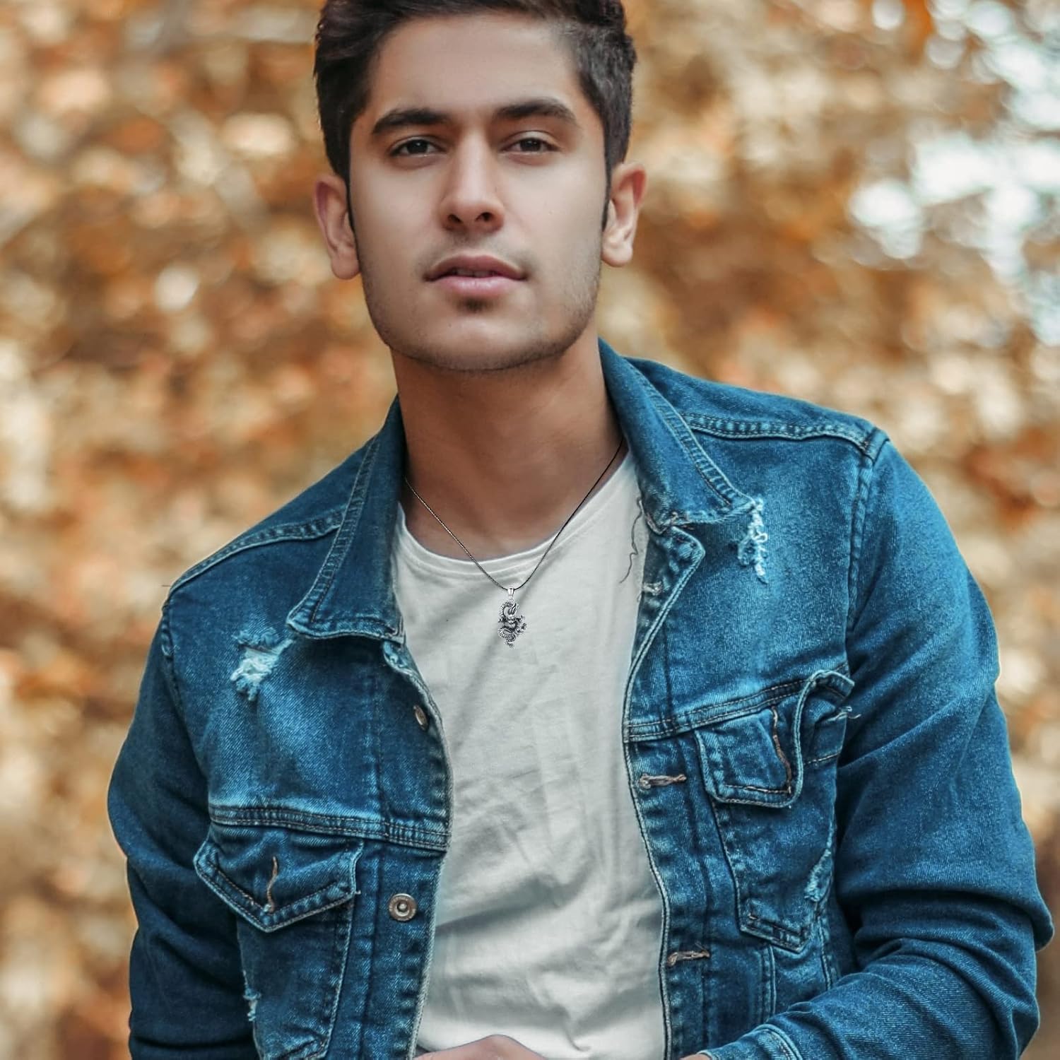 Sterling Silver Chinese Dragon Necklace - Retro Antique Vintage Gothic Lucky Amulet Anima Pendant Ideal Gift for New Year Halloween Birthday or Graduation Christmas Mother's Day or Father's Day Gift For Men Women Unisex - Image 5