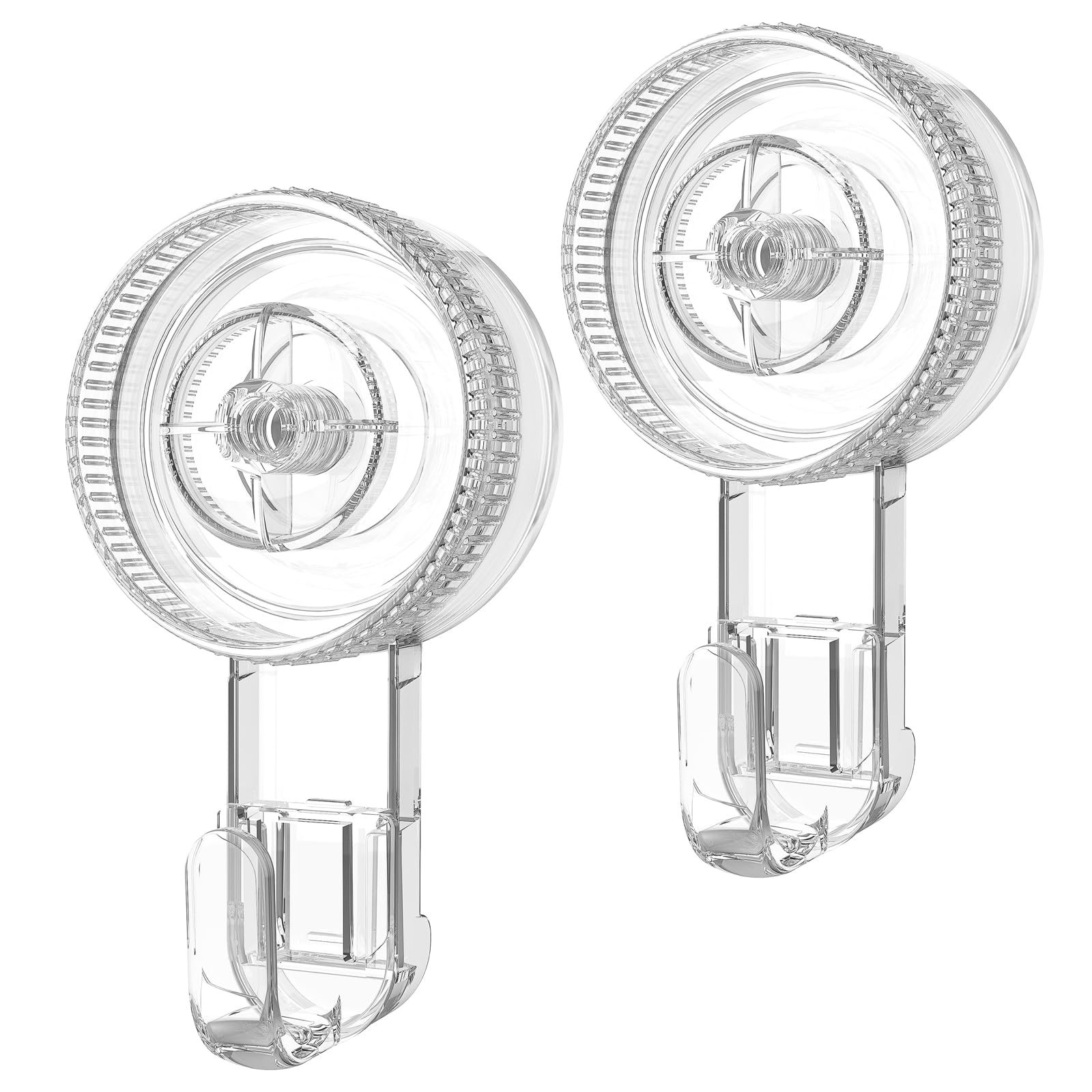 GlobaLink Suction Hooks, Heavy Duty Vacuum Clear Suction Cup Hook Hold up to 5KG/11LB, Reusable & Waterproof Shower Hooks