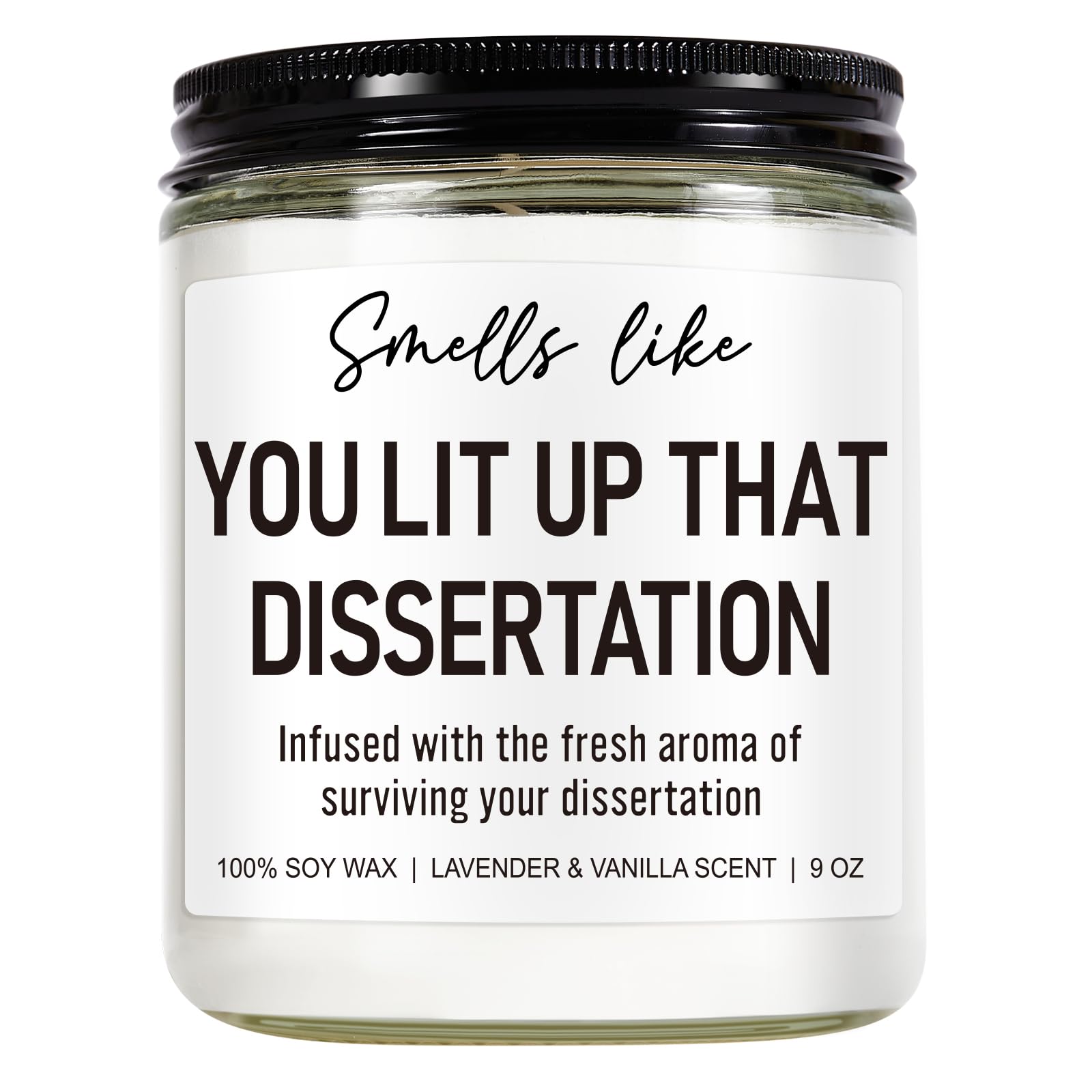 Younift Funny Grad Candle, Phd Graduation Gifts, 2026 Graduation Gifts for Doctorate for Her, Him, Women, Men - Congratulations Graduate - Presents for Doctoral Graduates, Students - 9 oz