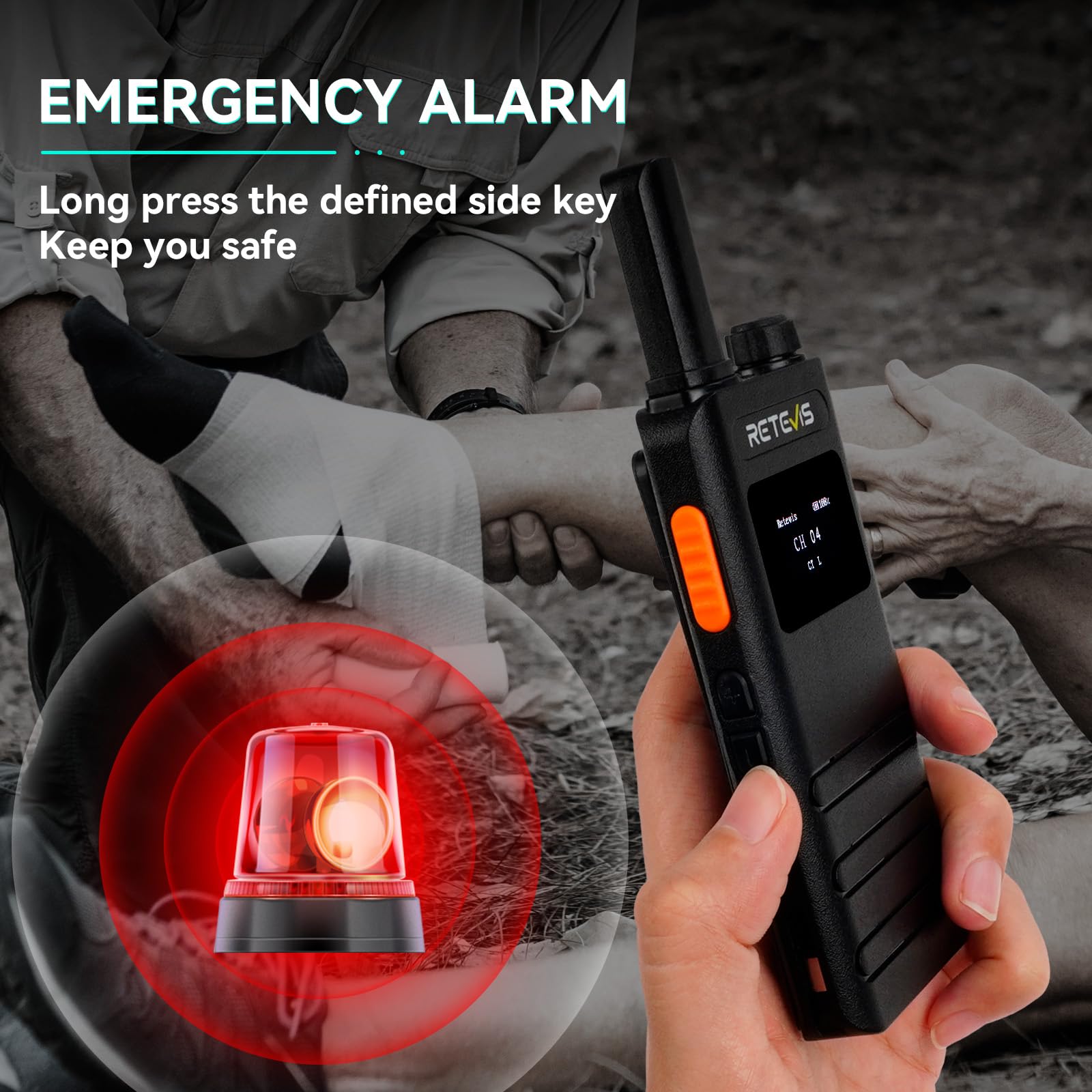 Retevis B63S Walkie Talkie Rechargeable, PMR446 15 mm Slim 2 Way Radio, New Version of RT622P (3.0), USB C, LCD Screen, VOX, 103g Handheld Professional Walkie-Talkie for Camping Family (2 Pcs, Black) — view 8