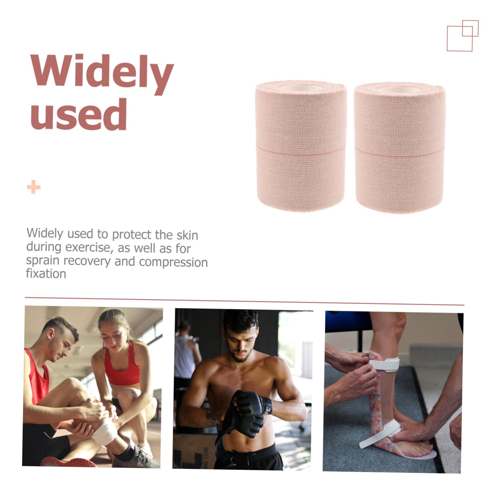 PACKOVE 8rollos Cinta Adhesiva Elástica Autoadhesiva Vendas Flexibles y Transpirables Para Soporte Lesiones Deportivas y Cuidados Médicos