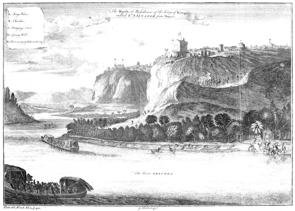 Congo 18Th Century NThe Bansa Or Residence Of The King Of Kongo Copper Engraving English 18Th Century Poster Print by (24 x 36)