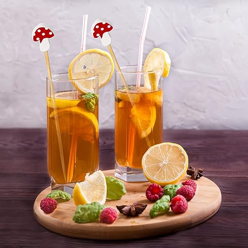 Miniatura 7 de Palos de cóctel de hongos de bambú, brochetas largas de cóctel para aperitivos, bebidas de frutas, palitos de comida, adornos para cupcakes, setas,