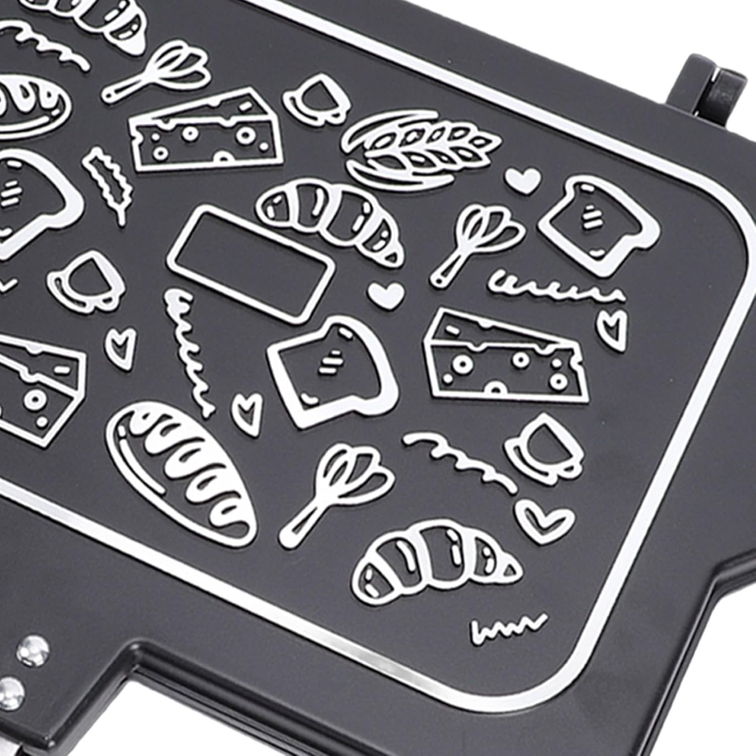 AUNMAS Grill Pan, Nonstick Double Sided Stovetop Toasted Maker Pan with Heatproof Handle, for Home Kitchen Breakfast Making