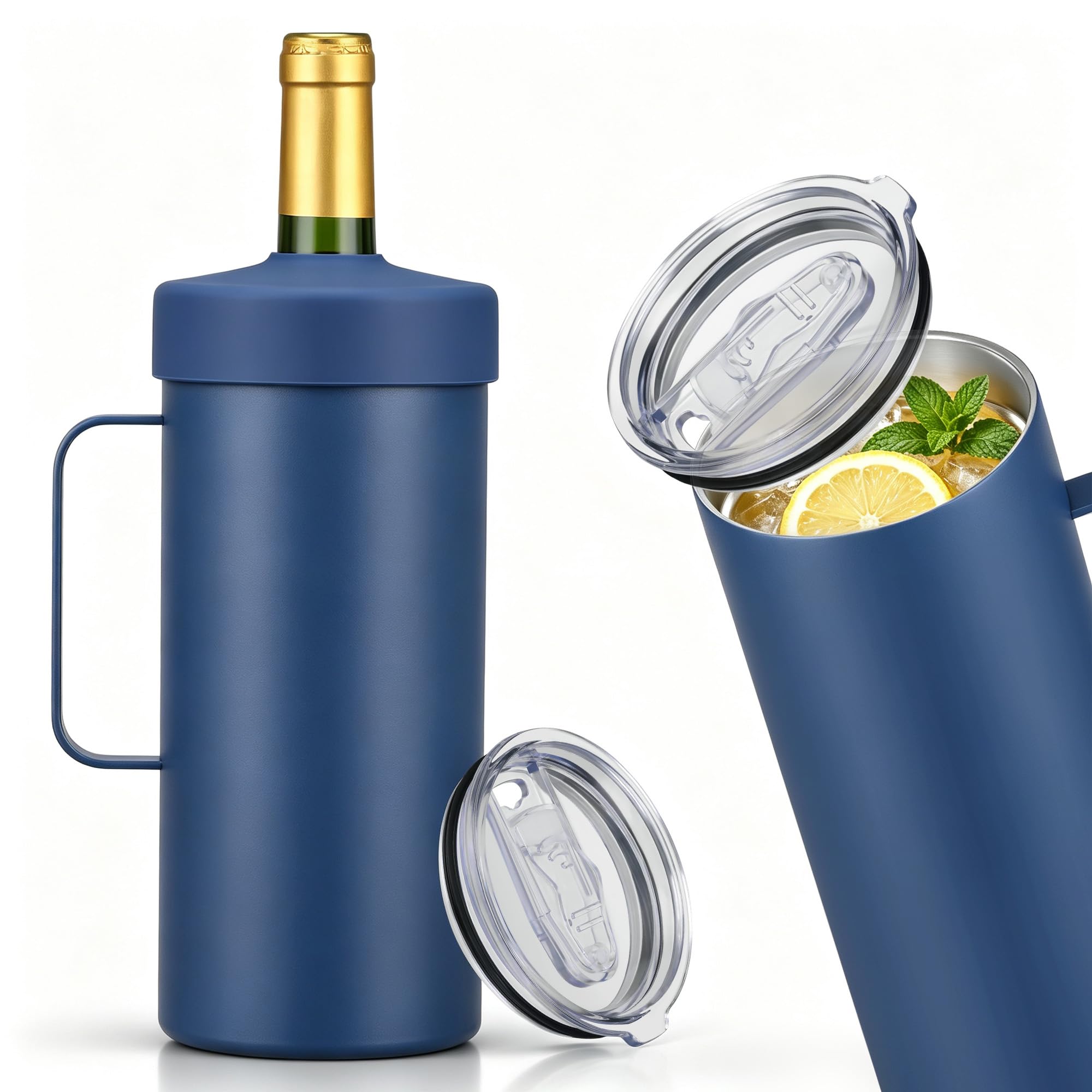 Wine Chiller Single Bottle Stainless Steel Iceless Cooler insulated Wine Bottle Keep Wine Cold up to 6 Hours Fits Most Wine Bottles Gift for Wine Lovers Rapid and Portable — Amazon image 10