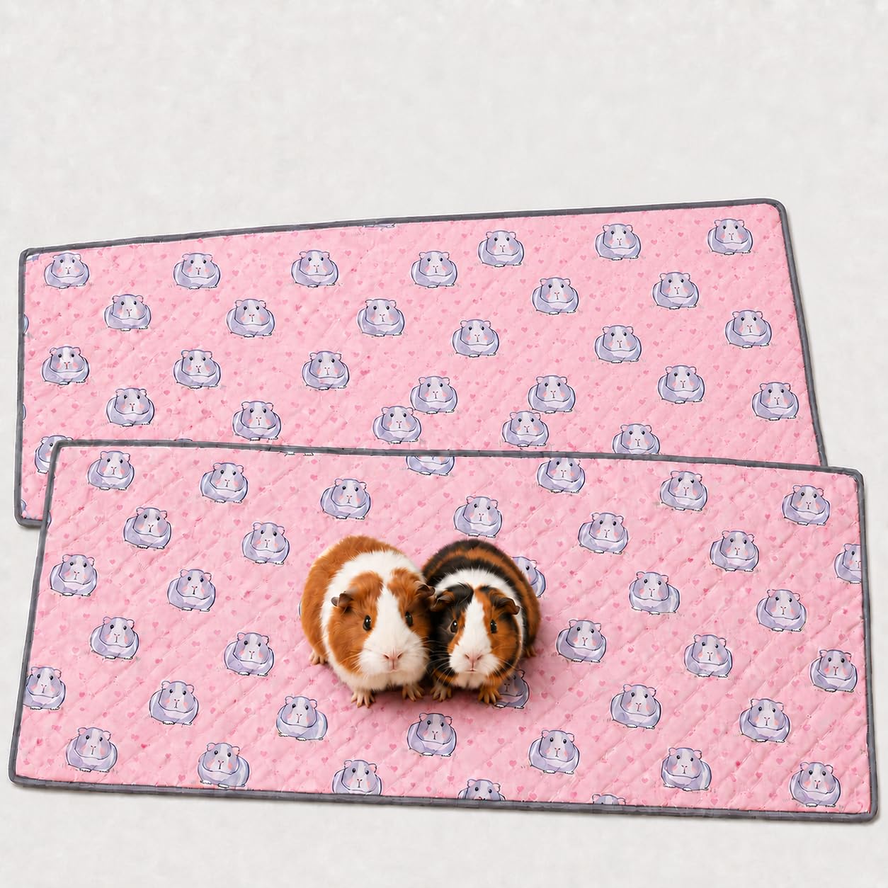 Pebble And Puddle Pink Guinea Pig Cage Liners 2 Pack, 61X120cm Uk