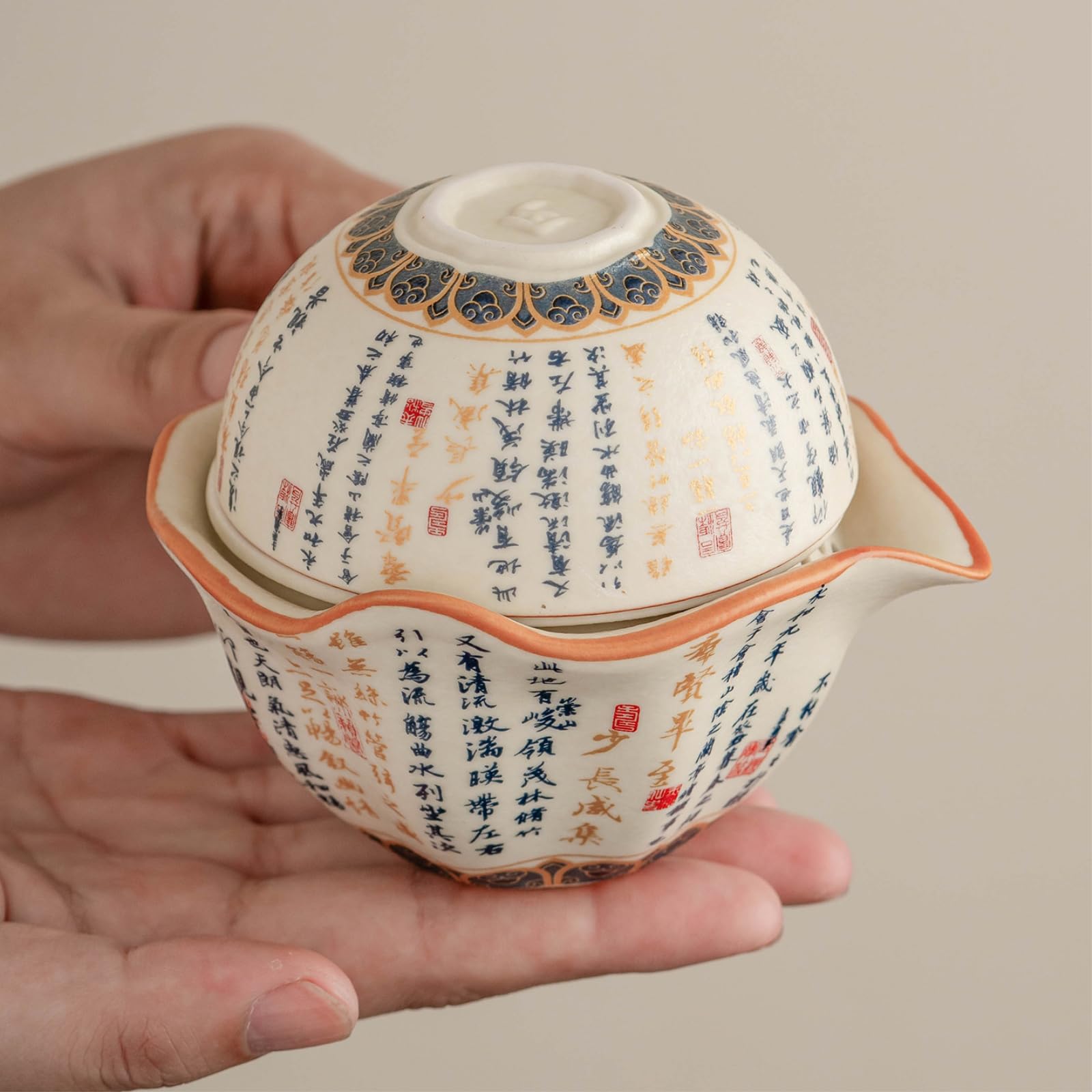 Service à thé chinois en céramique