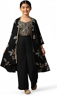 Girls Georgette Embroidered Palazzo Set|Kids Ethnic Wear|sharara set for girls|Indo Western Set