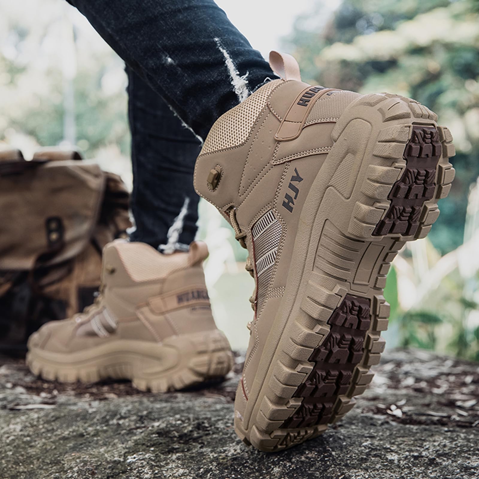 Botas de Montaña Tácticas Para Hombre Zapatos de Combate Para Deportes al Aire Libre Botas de Montaña Antideslizantes