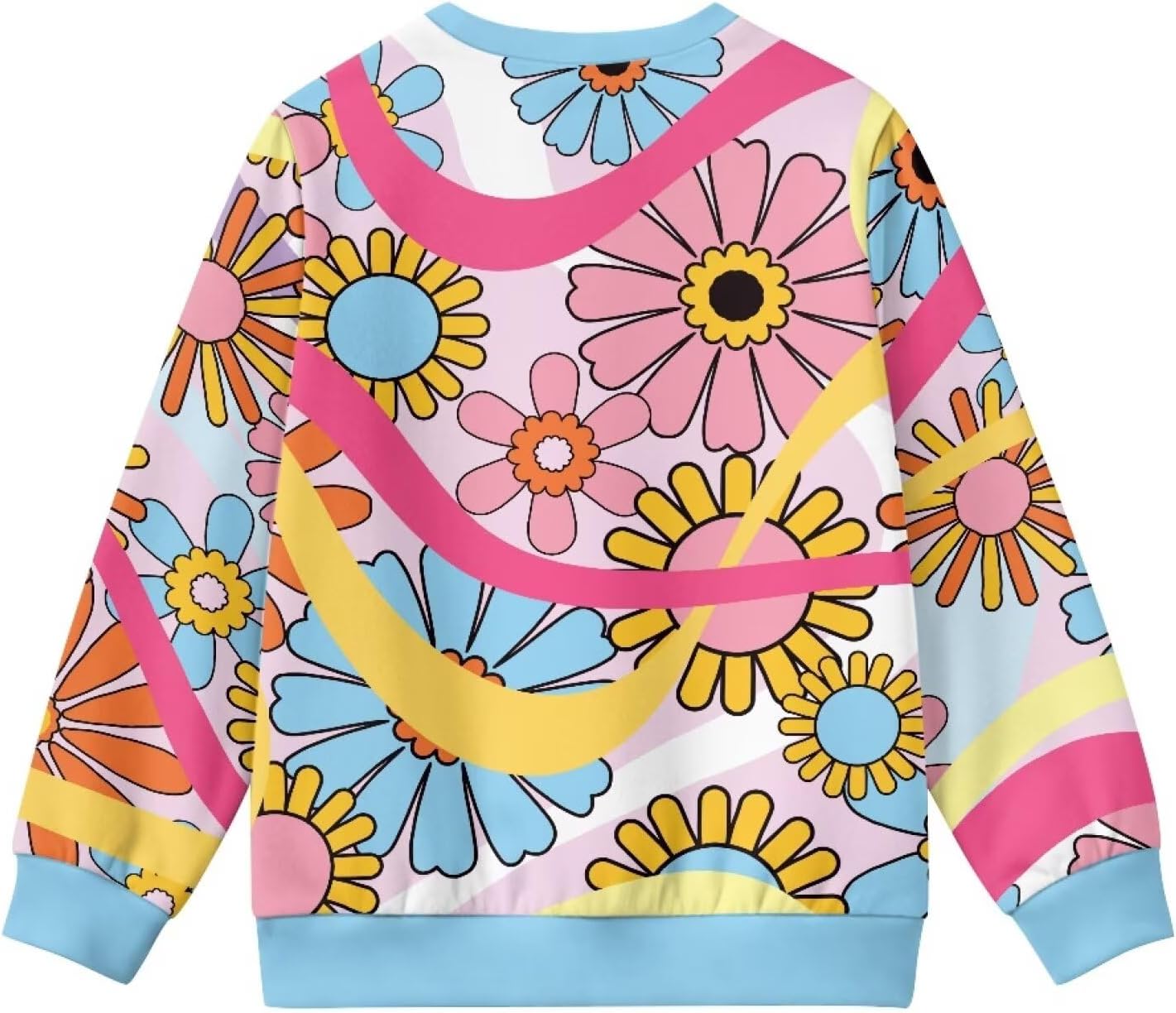 Wanyint Cute Girls Lightweight Cardigan, Printed Long Sleeve Polyester Top, Button Front Crewneck Cover Up, for 5-16 Years