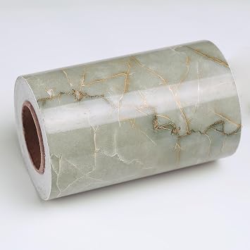 Wallercity Marble Green Wallpaper Borders for Mirror Frame Border Contact Paper for Bathroom Green Marble Frame Stickers for Wall Decor Vinyl Waterproof Peel and Stick Wallpaper Border 3.94x197
