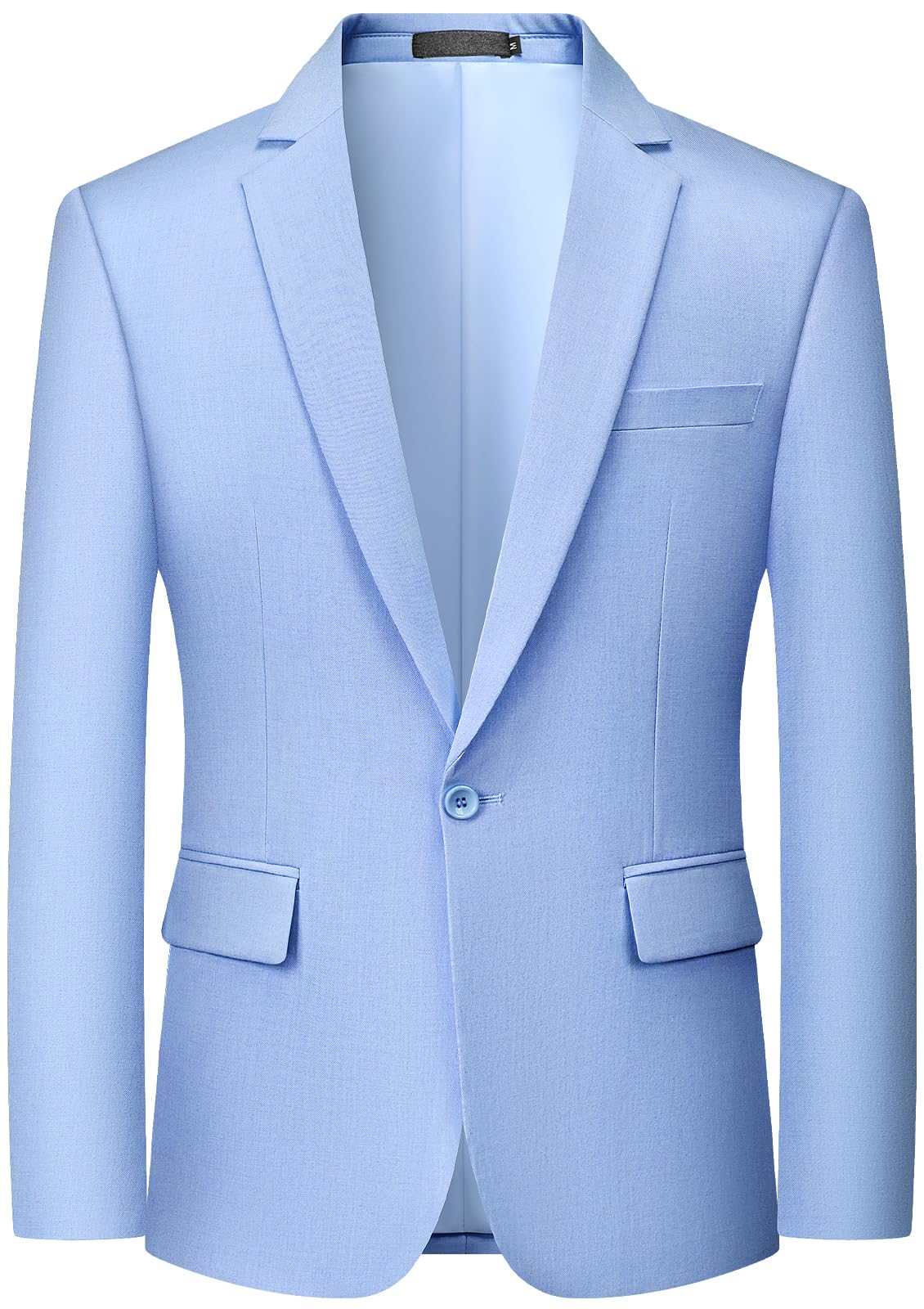 MAGE MALE Men's One Button Suit Jacket Elegant Solid Color Blazers Slim Fit Lightweight Sport Coats Blazer