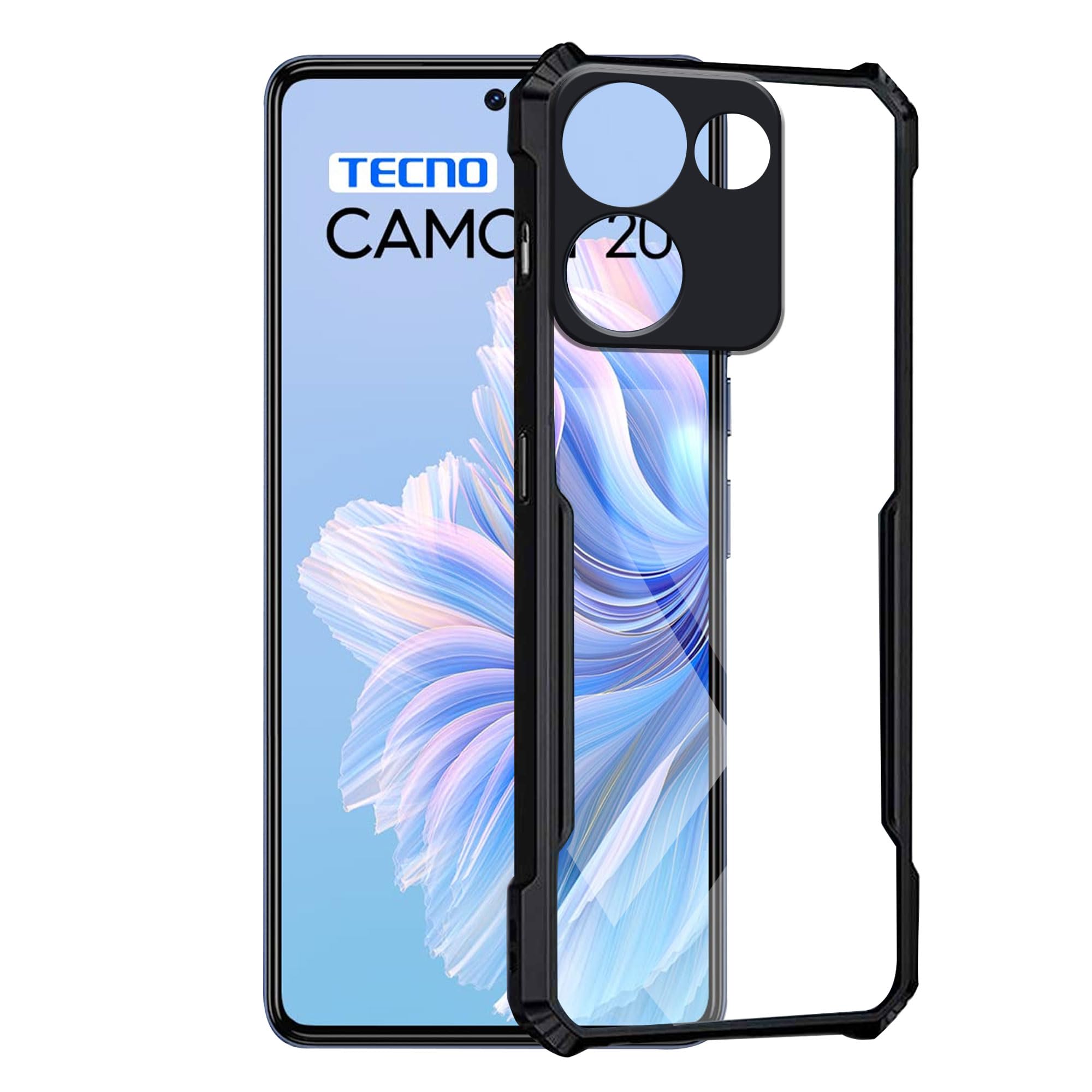 Knotyy Tecno Camon 20 Back Cover with Camera Bump Protection | Slim Stylish Matte Design, Shockproof Case with Edge Bumpers | Crystal Clear Transparent Back Cover (B0CF9PB3XX) Amazon Price History, Amazon Price Tracker