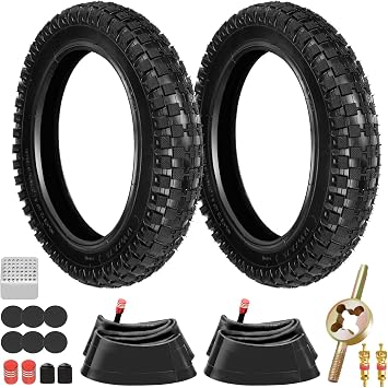 HIAORS 12.5x2.75 12-1/2x2.75 Dirt Bike Tire and Inner Tube Compatible with Razor MX350 MX400 SX350 Dirt Rocket Bike X-Treme X-560 EZIP 750 500 Heavy Duty Electric Scooter Mini Pocket Bikes 2 Pack