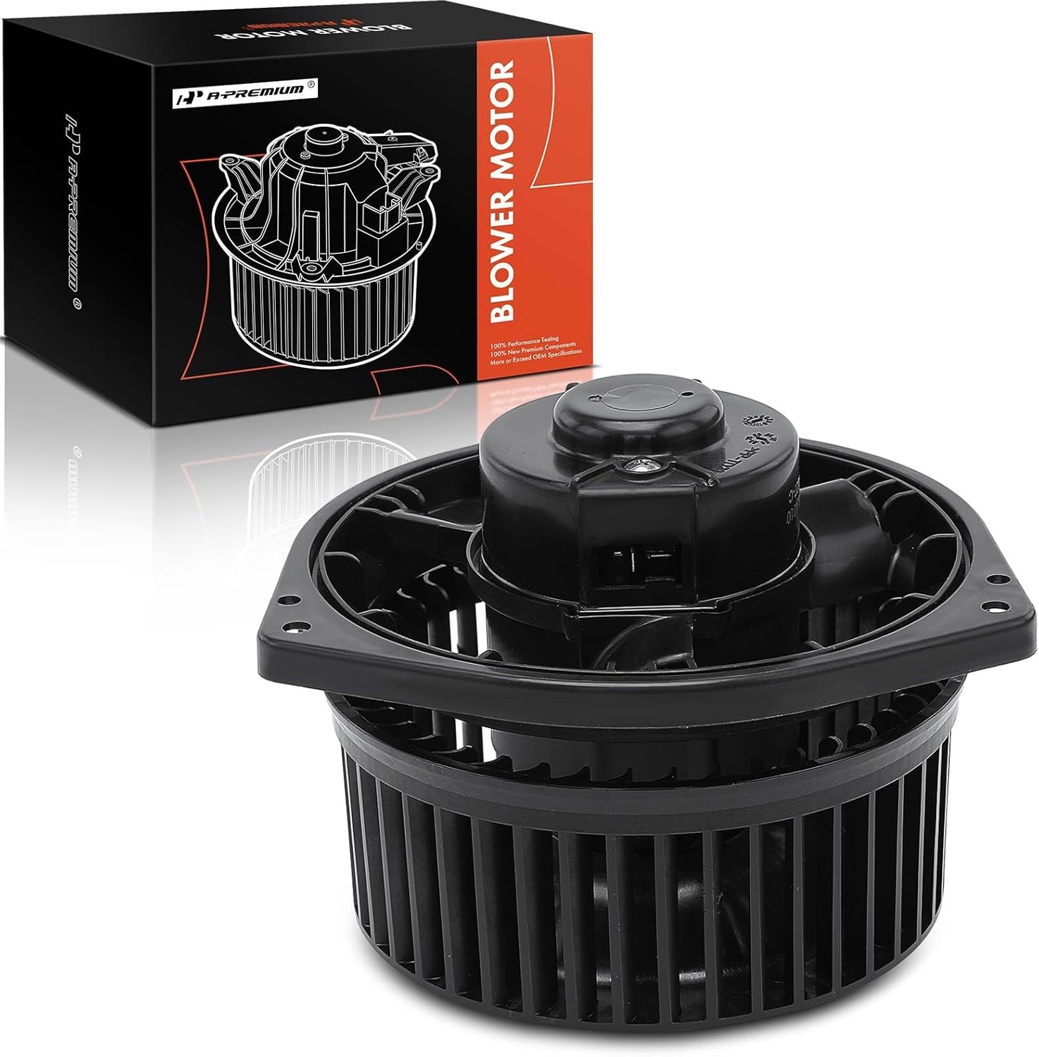 A-Premium Rear HVAC Heater Blower Motor Compatible with Nissan Pathfinder 2013-2020, Pathfinder 2022-2024 & INFINITI QX60 2014-2020, JX35 2013, 2 Pins, with Fan Cage, Replace# 273753KA0A