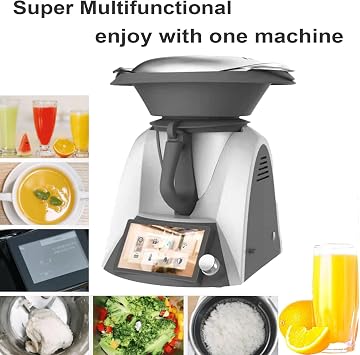 Smart Electric Thermomixer Cooking Robot Chef Cooking Machine, With 7 Inch Tft Screen, 35-11000 R/Min, 360° Uniform, For Stir Frying,Stewing