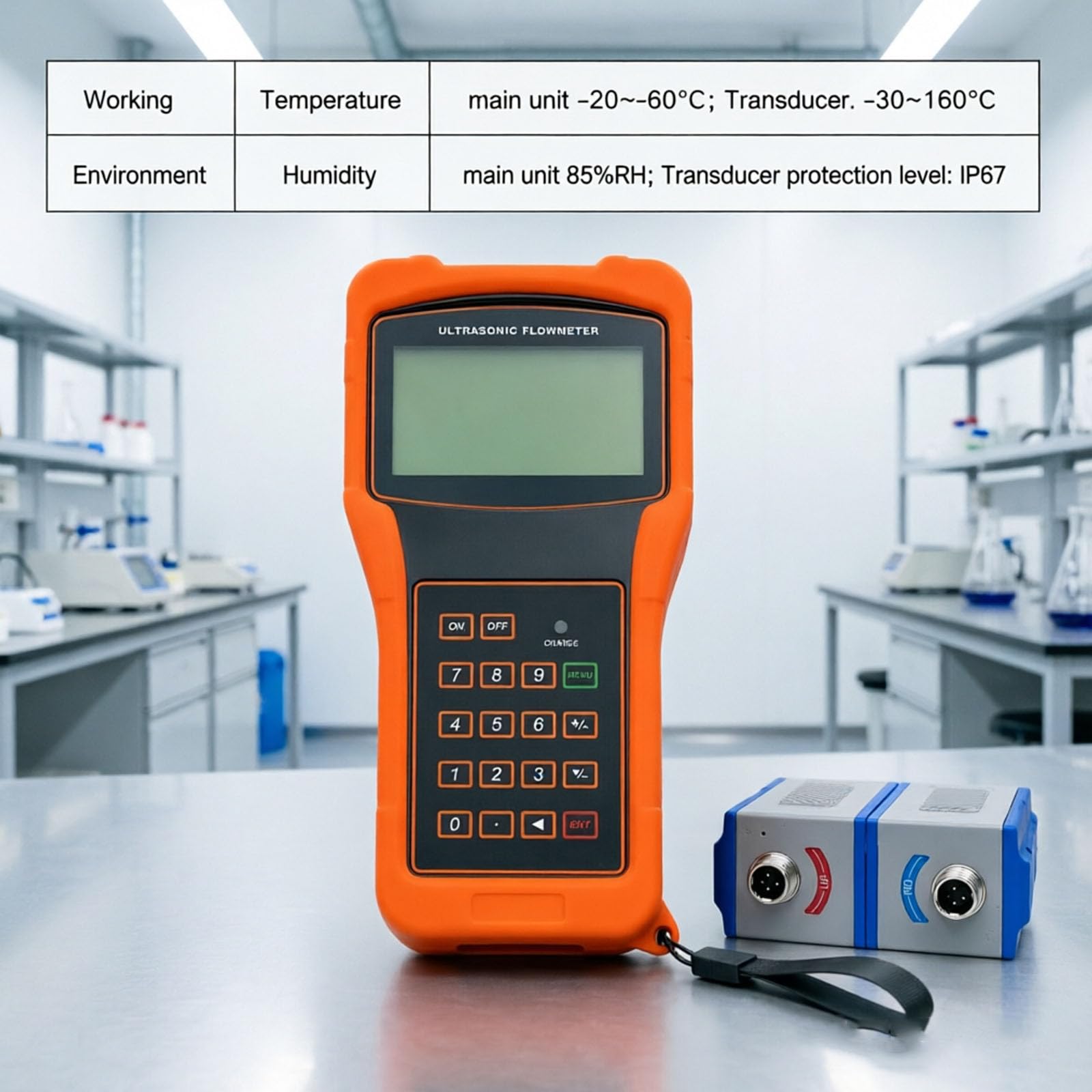 Caudalímetro Portátil De Pinza, Caudalímetro Ultrasónico De Mano Tuf-2000h, Dn50-700 Mm, 220 V, Medición Precisa, Fácil De Usar, para Uso Industrial.