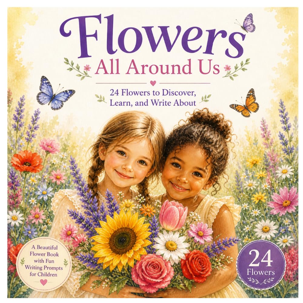 Flowers All Around Us: 24 Flowers to Discover, Learn and Write About (Reading Laughing Learning)
