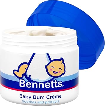 Bennetts Baby Bum Cream 300ml Water-Repellent Diaper Barrier Cream for Newborns Protects Against Nappy Rash & Redness