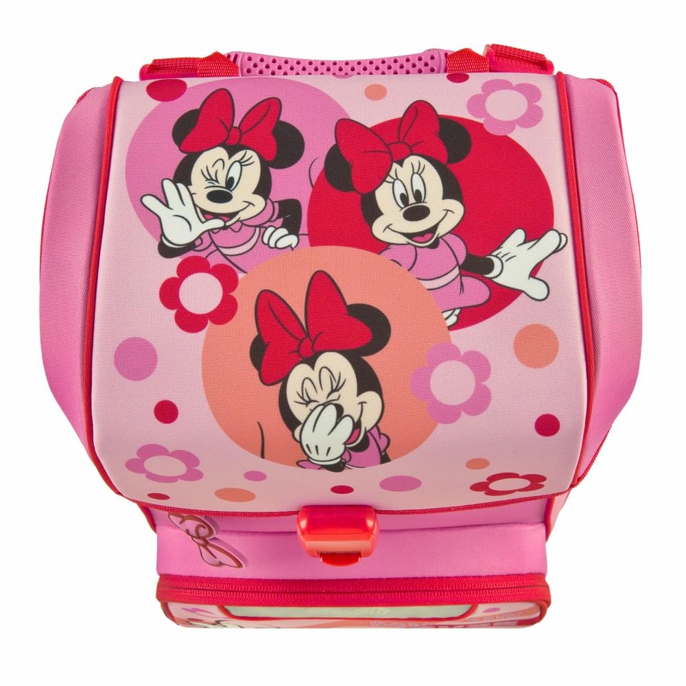 Scooli Schulranzen 1.Klasse Mädchen EasyStart Schulranzen-Set geeignet für Minnie Mouse-Fans (11tlg. mit Sporttasche, Brotdose, Trinkflasche, passend Stifteköcher, Platzdeckchen, Schultüte)