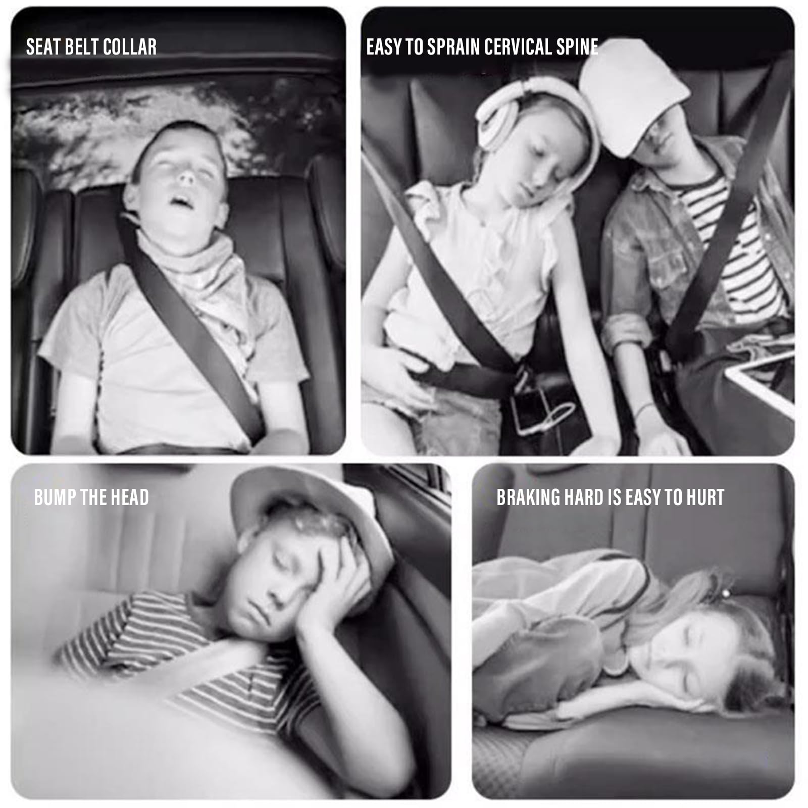 H-Shape - Supporto per la testa che dorme in auto, cuscino per auto per bambini, cuscino per il collo lavabile, massimo comfort e sicurezza, per bambini e adulti, per testa, collo, braccia