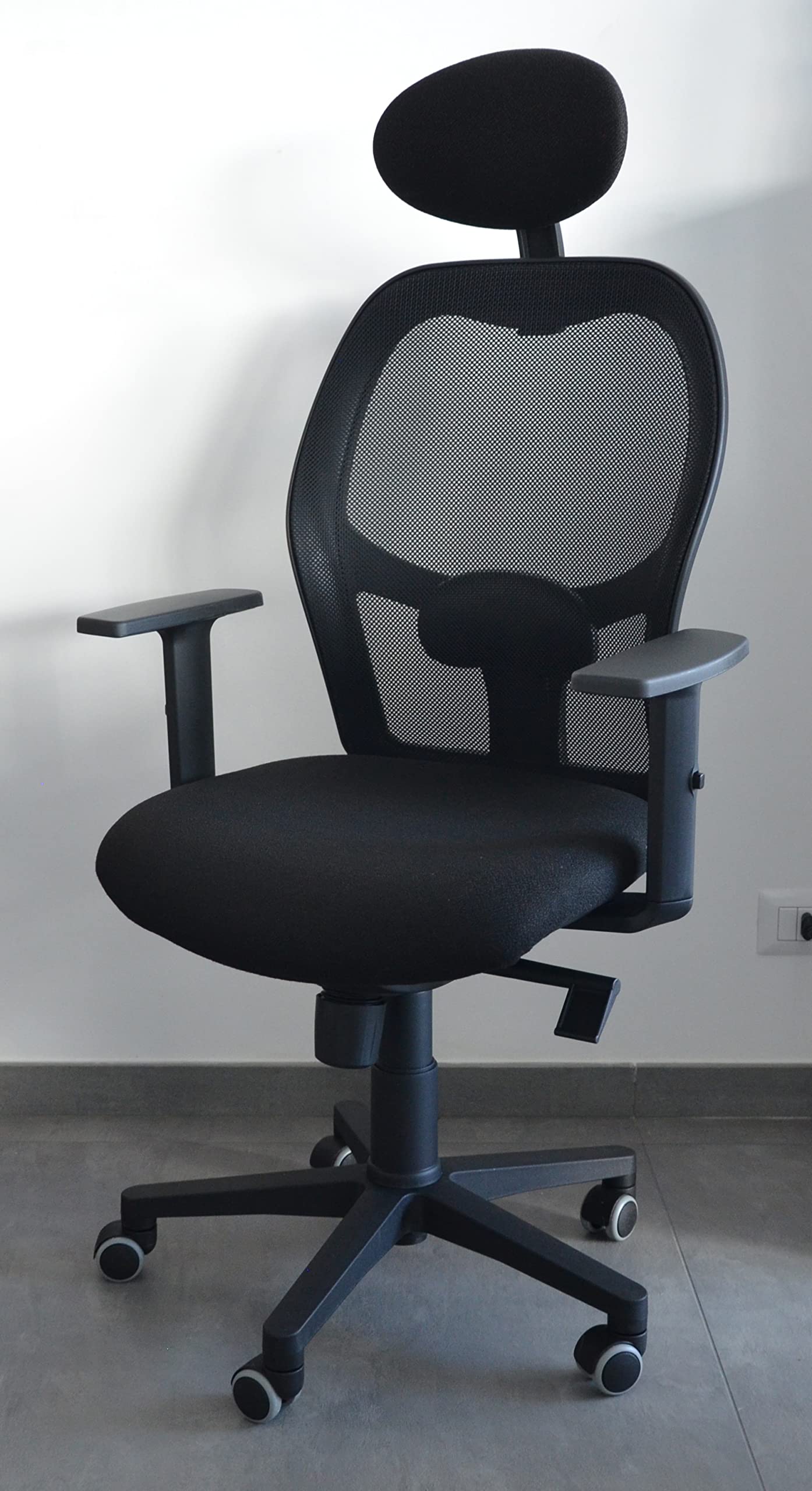 IDEALSEDIE DI GALIZIA MICHELE Sedia da Ufficio, ERGONOMICA, ELEVAZIONE A Gas, MECCANISMO Syncro, BRACCIOLI Regolabili, Ruote PARQUET, Prodotto in Italia, CERTIFICATA