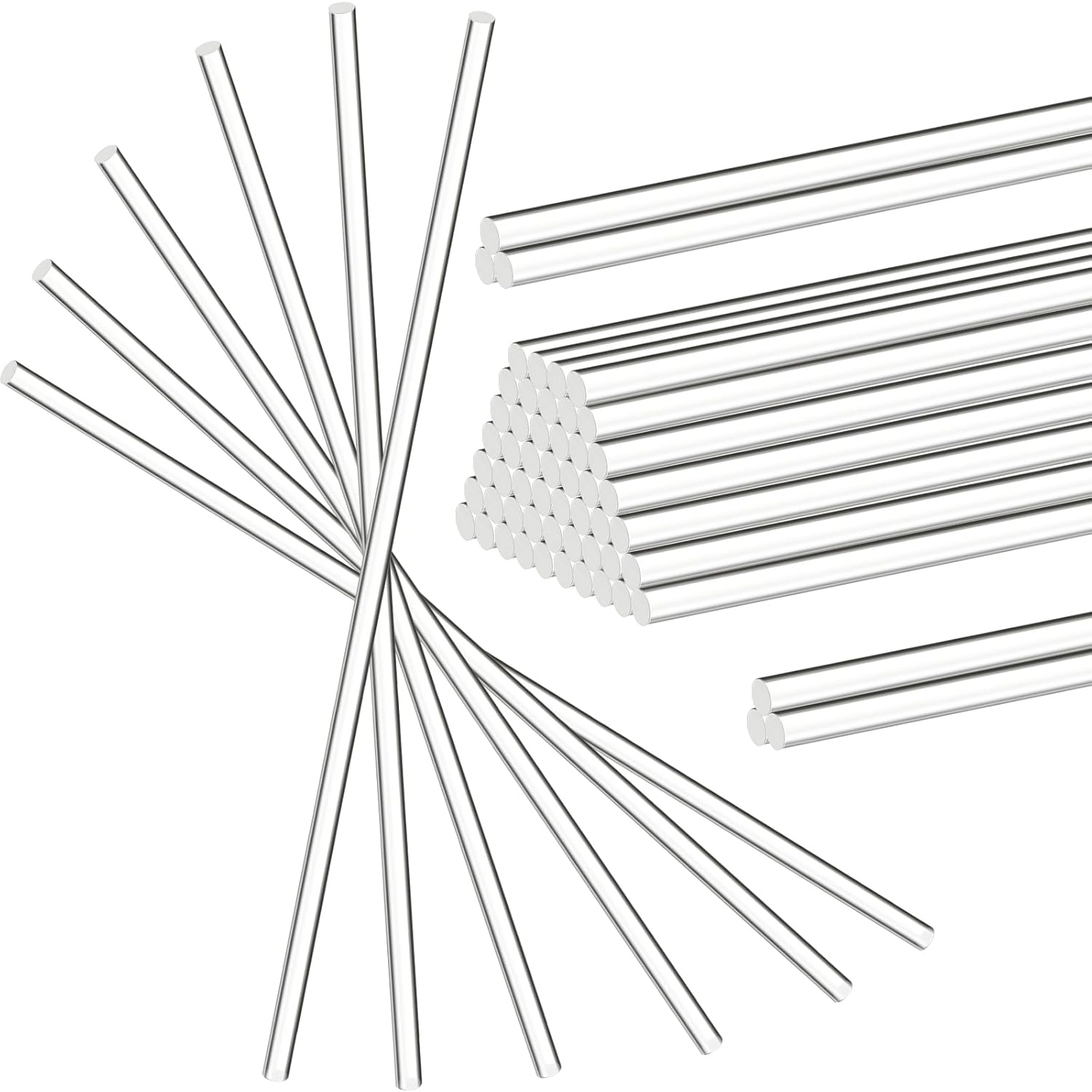 Zopeal 30 Pcs 12 Inch Clear Acrylic Dowel Rods for DIY Crafts Acrylic Dowel Strip Plastic Sticks Cake Topper Rod for DIY Plastic Stick Handwork Supplies(0.12 Inch /3mm Diameter)