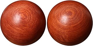 ZooBoo Wooden Baoding Balls Set of Two Hand Exercise Tool Made of Rosewood Handmade