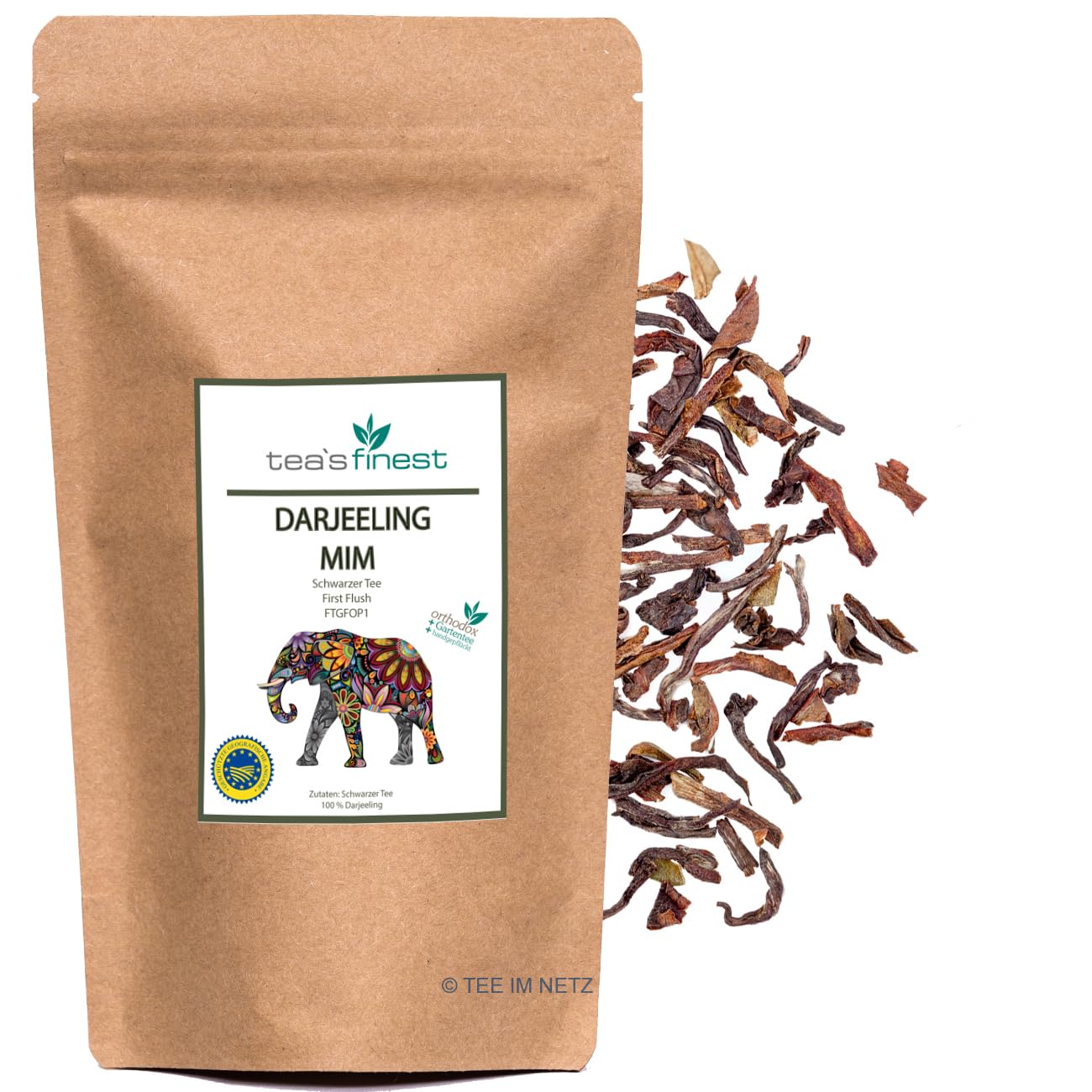 tea`s finest Schwarzer Tee Darjeeling* Mim FTGFOP1 First Flush Frühlingstee (1000 Gramm)