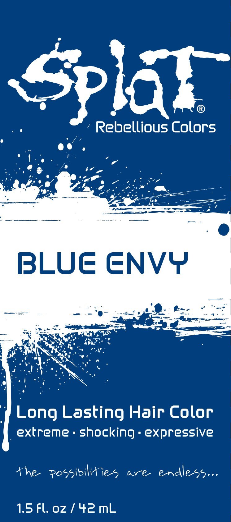 Amazon.com : Splat | Blue Envy | 1.5 oz. Foil Pack | 30 Wash | Semi- Permanent Blue Hair Dye : Beauty & Personal Care