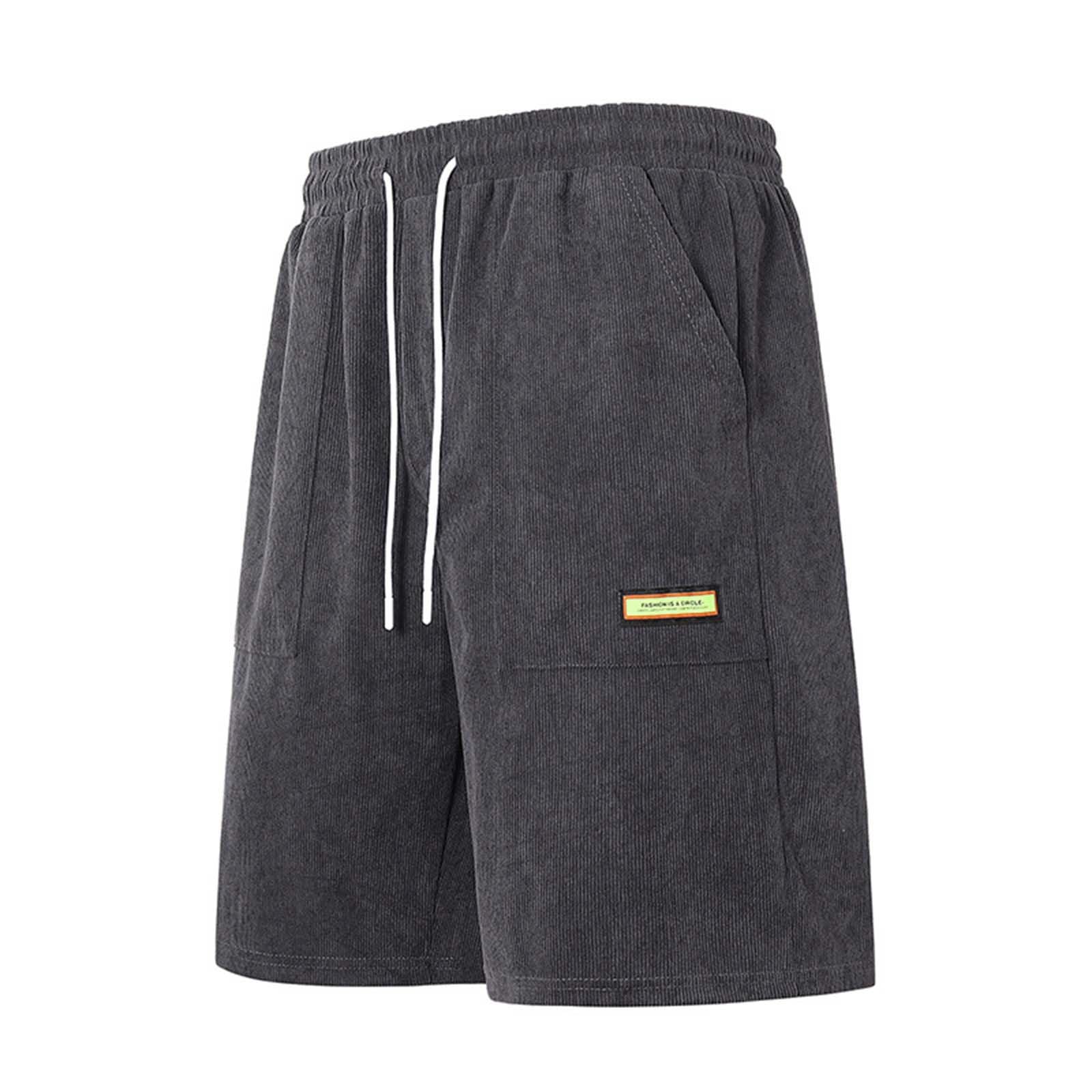 Casual Fitness Training Shorts for Men Lightweight Plus Size Sports Workout Short Pants with Drawstring