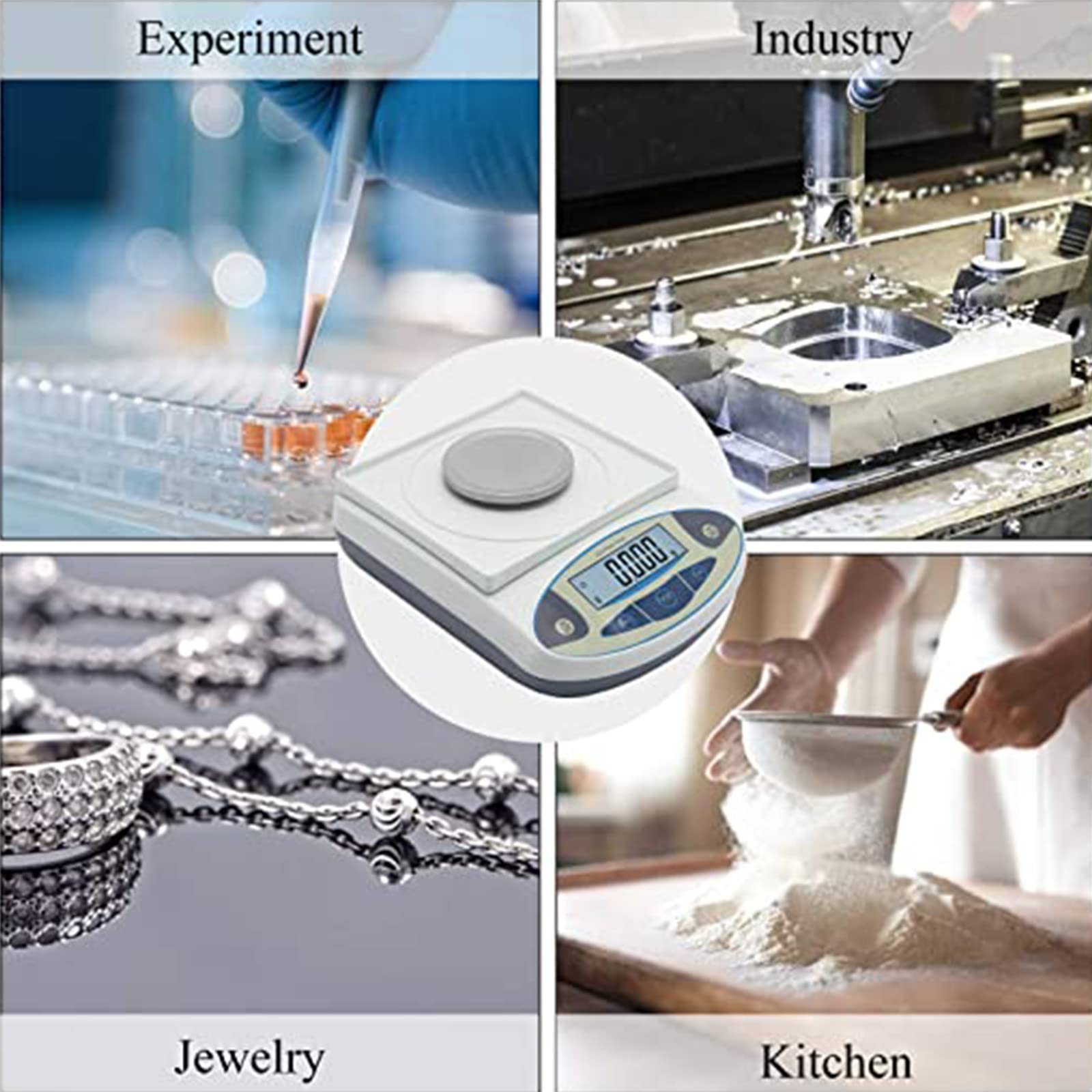 Básculas Digitales De Laboratorio Electrónico, 300g/500g/600g/1000g/2000g/3000g 0.01g Balanzas Analíticas De Precisión Balanza De Cocina con Parabrisas,para Joyería, Farmacia,3000g/0.01g