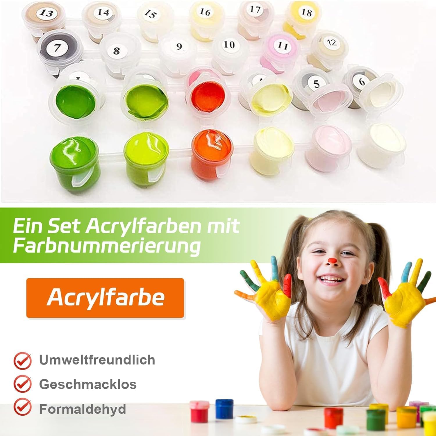 FLAJZ 4 Pack Paint by Numbers Kit for Kids, Animals Paint by Number Kits for Kids Ages 4-8, DIY Color Canvas Painting Animal Acrylic Oil Painting Suitable for Home Decoration 8x8 Inch