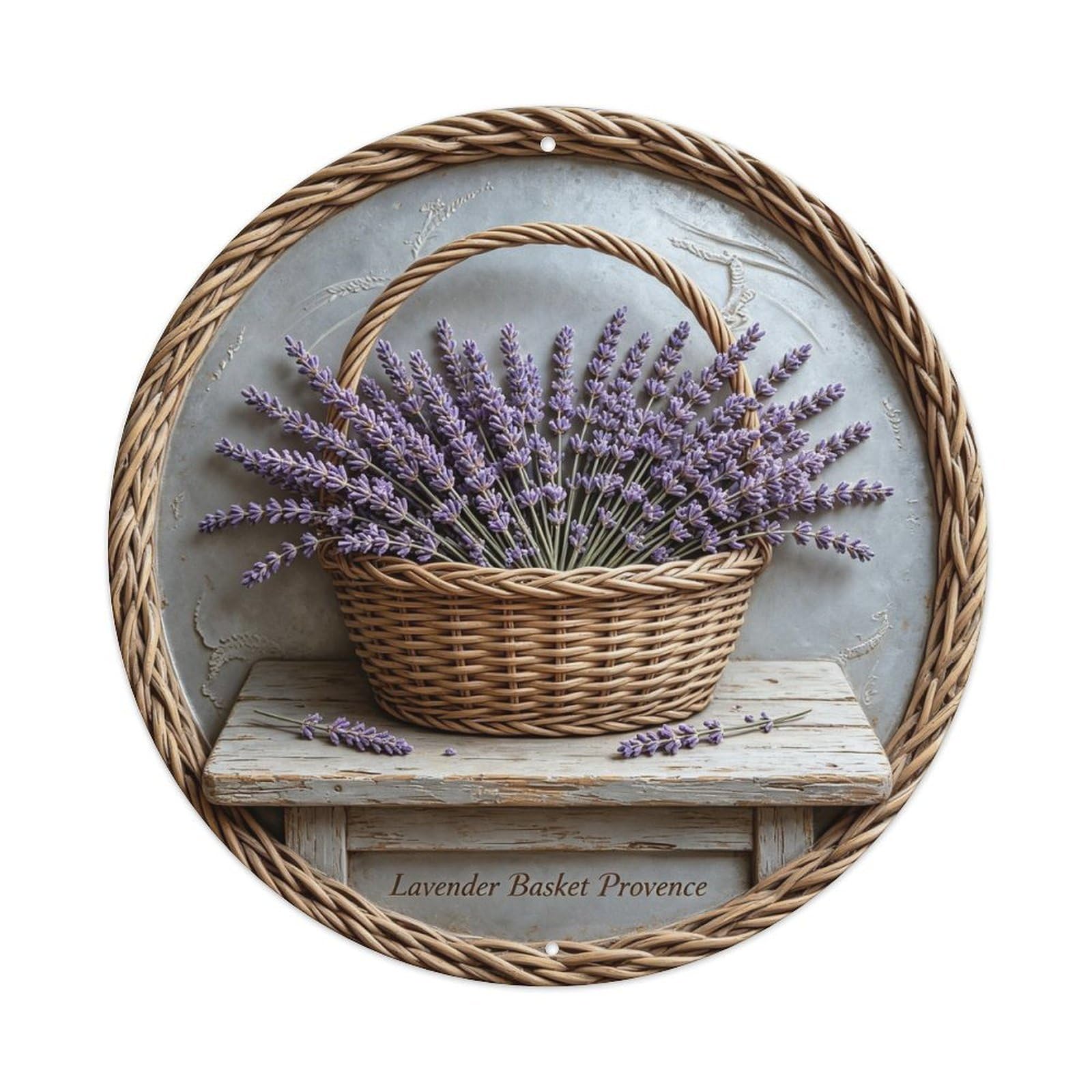 Lavender Basket Provence Metal Tin Sign Plaque