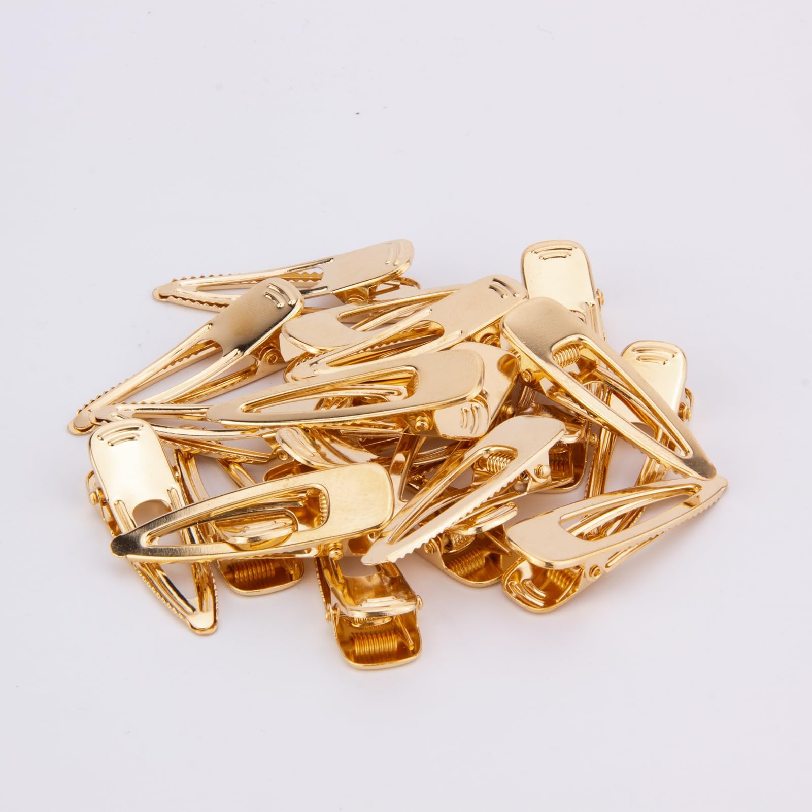 UJOY Hair Clips Alligator Clips 5cm for Craft Gold Plated 20pcs Set in Box Wo...