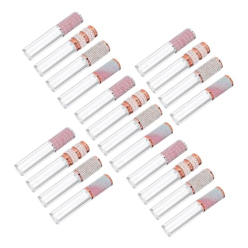 FRCOLOR 20pcs Diy Lip Gloss Bottles Lightweight Cosmetic Containers for Lip Color Gloss and Oil Travel-friendly Design and Rainbow