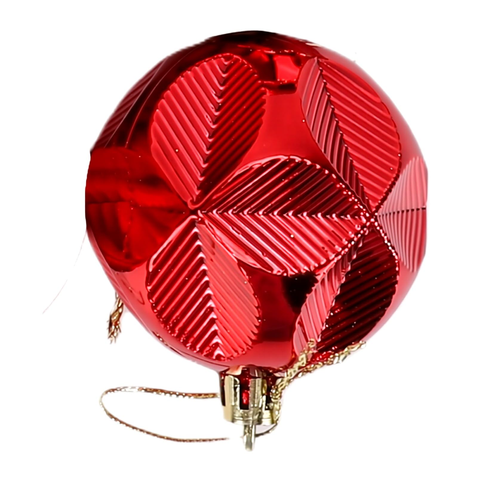 Cocoarm 12 Pezzi Ornamenti Natalizi Sferici Infrangibili, 6cm (rosso)
