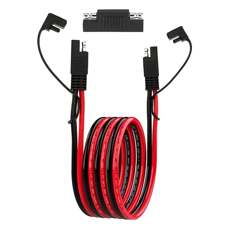 Cabo de Extensão SAE 10AWG de 1,83 m com Adaptador de Inversão de Polaridade unrulysoul