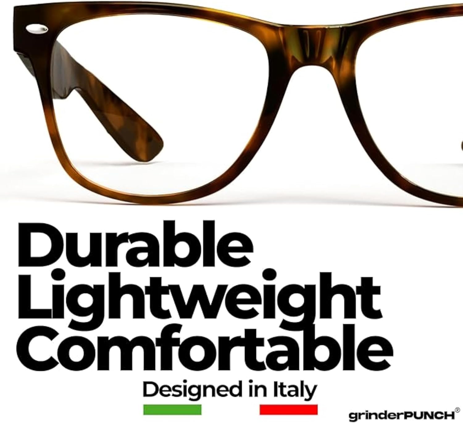 grinderPUNCH Blue Light Reading Glasses High Magnification Strong Reading Power Readers For Men Woman (2 Pack Tortoise Marble and Whisky, 6.00, x)
